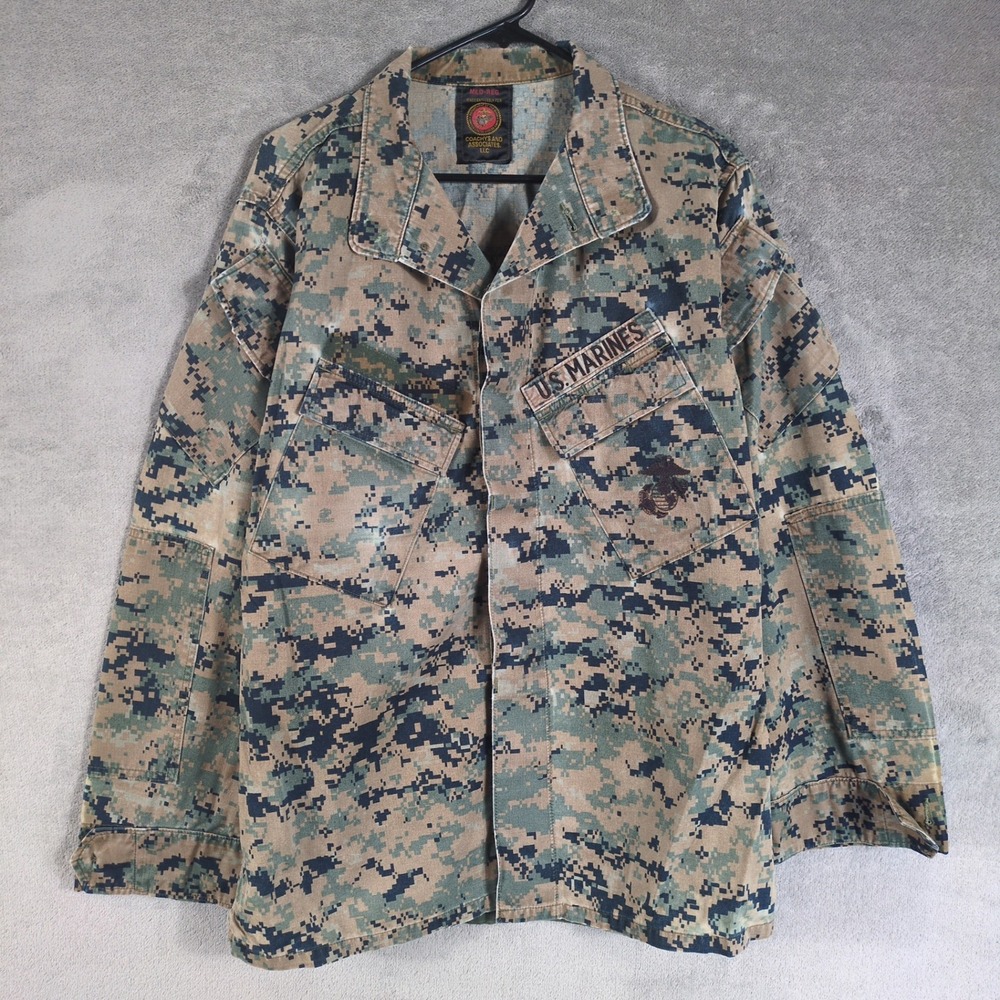 US Marines USMC MARPAT Digital Desert Camo Combat Jacket Mens Medium Regular